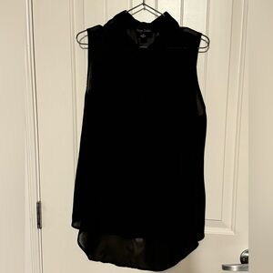 Sheer Black Sleeveless Top